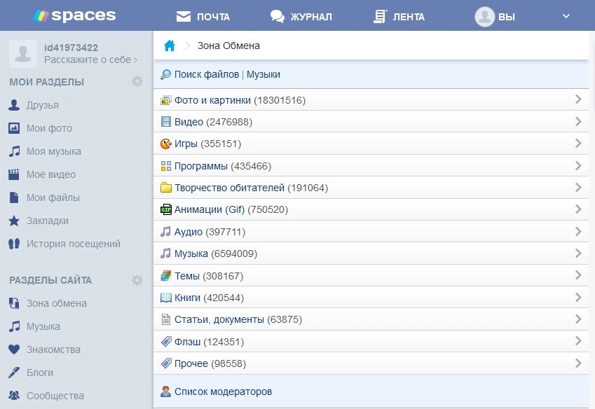 Зона обмена файлами